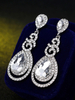 Boucles doreilles en argent strass Boucles doreilles en strass Boucles doreilles formelles