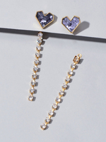 Boucles doreilles en lin cadeau coeur Decor pour elle