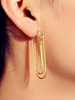 Boucles doreilles en métal blond à plusieurs niveaux