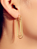 Boucles doreilles en métal blond à plusieurs niveaux