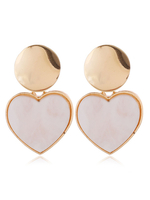 Boucles doreilles en métal blond en forme de pierre; percé de bijoux pour femmes