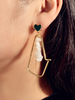 Boucles doreilles en métal blond percé femmes bijoux boucles doreilles en alliage