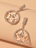 Boucles Doreilles Etoiles Pendantes Bijoux Femme Argent