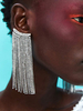 Boucles doreilles femmes argent ceinturé cristal strass Dangle percé