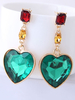 Boucles doreilles femmes coeur en verre percé boucles doreilles en plein air