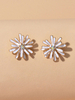 Boucles doreilles Fleur de Marguerite Blanc Bijoux Femme