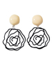 Boucles doreilles fleur Rose évider femmes bijoux cadeau de fête des mères
