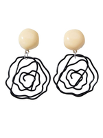 Boucles doreilles fleur Rose évider femmes bijoux cadeau de fête des mères