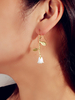 Boucles Doreilles Fleurs Blanches En Alliage De Zinc Percé Femmes Bijoux Boucles Doreilles