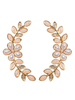 Boucles doreilles Fleurs Blondes Métal Percé Bijoux Femme