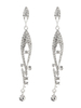 Boucles doreilles mariage argent strass perles boucles doreilles bijoux de mariée