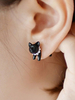 Boucles doreilles mignonnes Stud Earrings Beaded Kitten Boucles doreilles en alliage pour femme