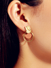 Boucles doreilles Paillettes Blondes Métal Percé Bijoux Femme