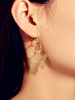 Boucles doreilles Papillon Blond Métal Percé Bijoux Femme