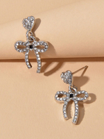 Boucles doreilles pendantes en argent Bows Bijoux pour femmes