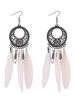 Boucles doreilles Plume Boho évider Déclaration Boucles doreilles Bohème Bijoux Cadeau Pour Elle