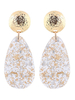 Boucles doreilles pour femmes Glod Pear Drops Design Boucles doreilles pendantes en résine