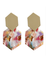 Boucles dOreilles Rouge Métal Non Pierré Bijoux Pour Femmes