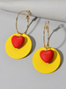 Boucles doreilles Satement coeur en forme de coeur femmes bijoux