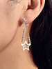 Boucles Doreilles Étoile Pendentif Bijoux Femme Argent