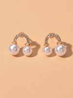 Boucles Doreilles Vintage Perle Bijoux Femme Percés