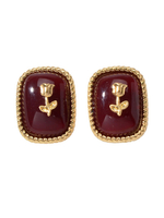 Boucles Doreilles Vintage Rose Fleur En Relief Femmes Bijoux