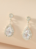 Boucles d\&apos;oreilles de mariage strass unisexe strass bijoux de mariage percé