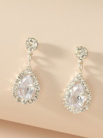 Boucles d\&apos;oreilles de mariage strass unisexe strass bijoux de mariage percé