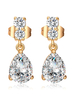 Boucles d’oreilles mariage blanc zircon princesse mariée bijoux