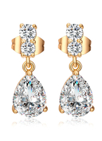 Boucles d’oreilles mariage blanc zircon princesse mariée bijoux