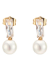 Boucles d’oreilles perles princesse Cubic Zirconia blanc boucles d’oreilles de mariage