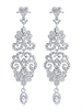 Boucles Oreilles de Soirée en Paillettes Argentes Femmes en Métals Unicolore