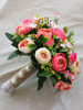 Bouquets de mariage rouge Fleurs Perles Perles Main mariée mariée fleur