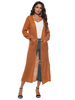 Bourgogne Pulls Cardigans femmes manches longues col V Maxi Cardigan