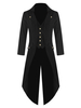 Bouton Vintage Aristocrat Bouton Décor Noir Costumes Retro Pour Homme Déguisements Halloween