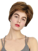 Boycut Perruques Café Brun Layered court perruques de cheveux humains