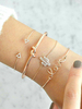 Bracelet à breloques doré sertie de strass Party pour les femmes
