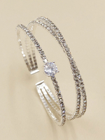 Bracelet argenté strass