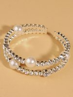 Bracelet argenté strass