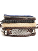 Bracelet Boho féminin Bracelet enroulé brun chic aux formes ethniques Multi-couches
