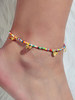 Bracelet de cheville Boho Bracelet de cheville en perles multicolores