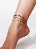 Bracelet de cheville en argent avec bracelet de cheville de plage