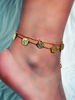 Bracelet de cheville en argent avec chaîne