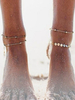 Bracelet de cheville en or avec bijoux de plage