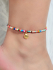 Bracelet de cheville en perles de cheville arc-en-ciel Bijoux pour femmes
