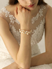 Bracelet de mariage en or avec perles et strass