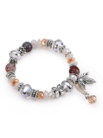 Bracelet en argent pour femme avec boule de cristal