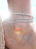 Bracelet en talon argenté Bracelets perlés en perles