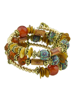 Bracelet fabuleux métallique casual avec perles