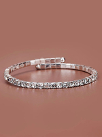 Bracelet Femme Alliage Bracelets Strass Blancs Cadeau de Saint Valentin